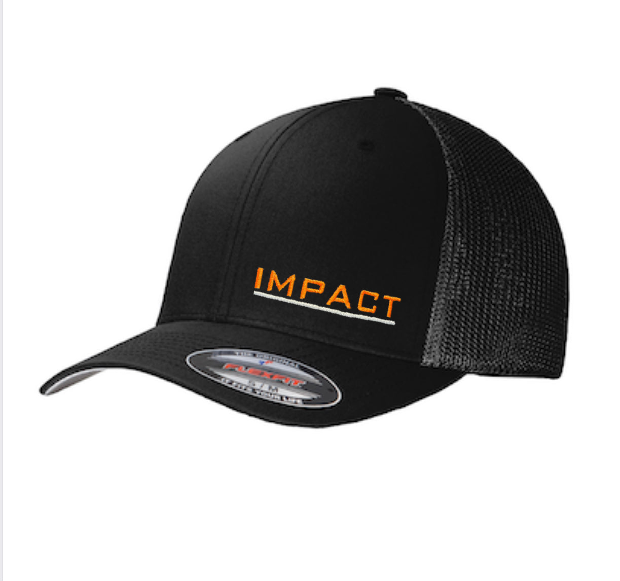 Hat - Impact Black Flexfit - Black Mesh Back