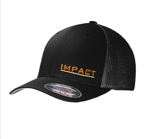 Impact Black Flexfit Hat - Black Mesh Back