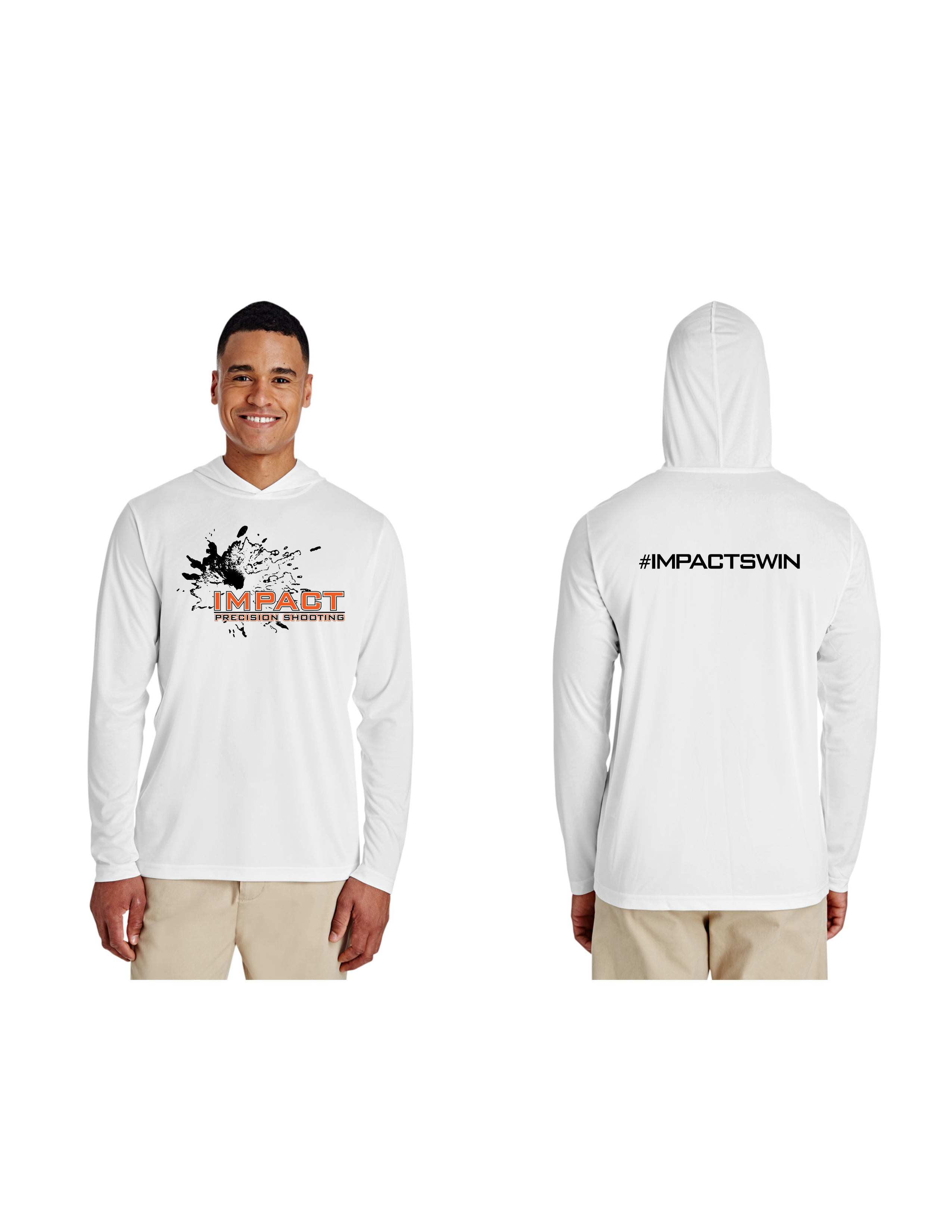 Sun Shirt - Impact Precision Long Sleeve Zone Performance Hoodie White