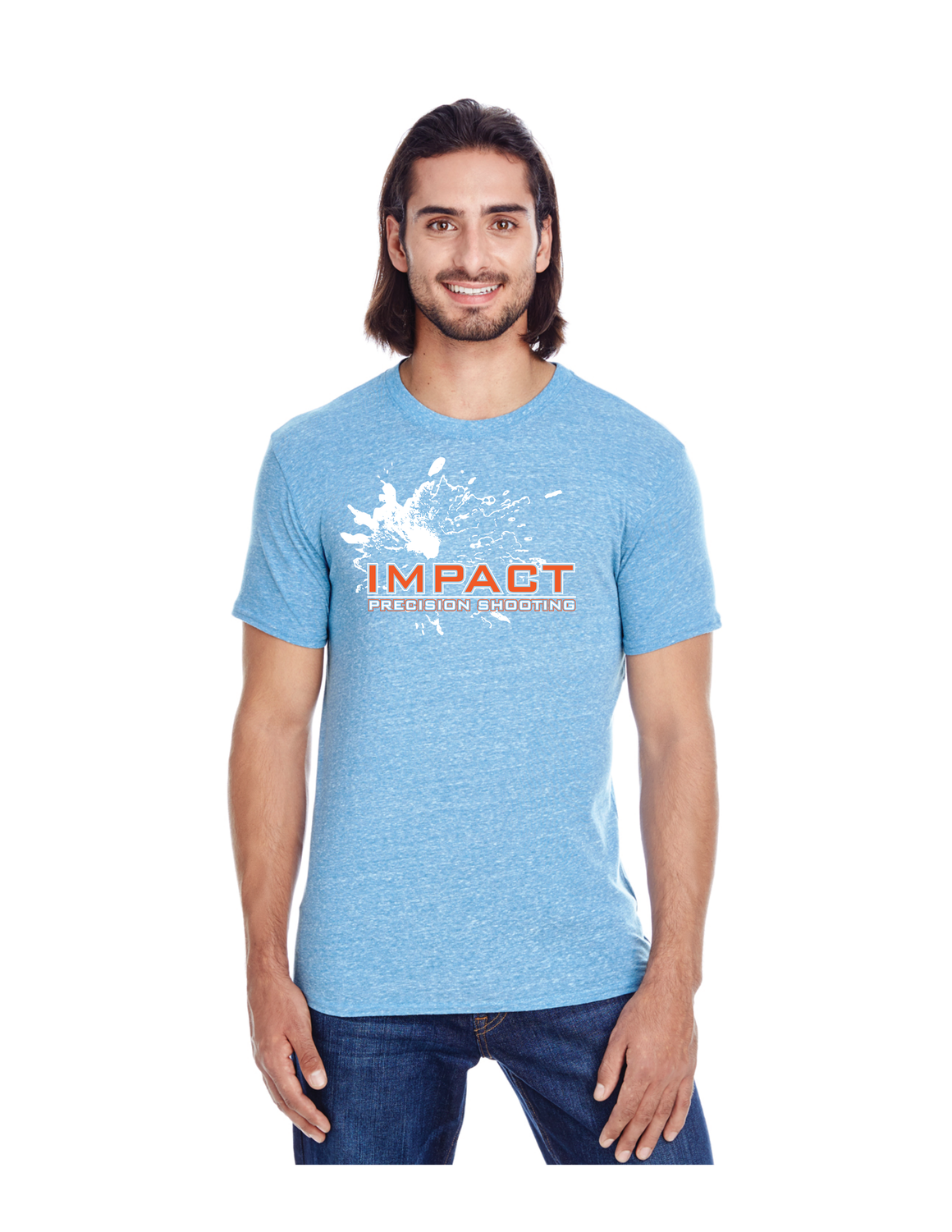 Impact Precision Blue Short Sleeve Tri-Blend T-Shirt