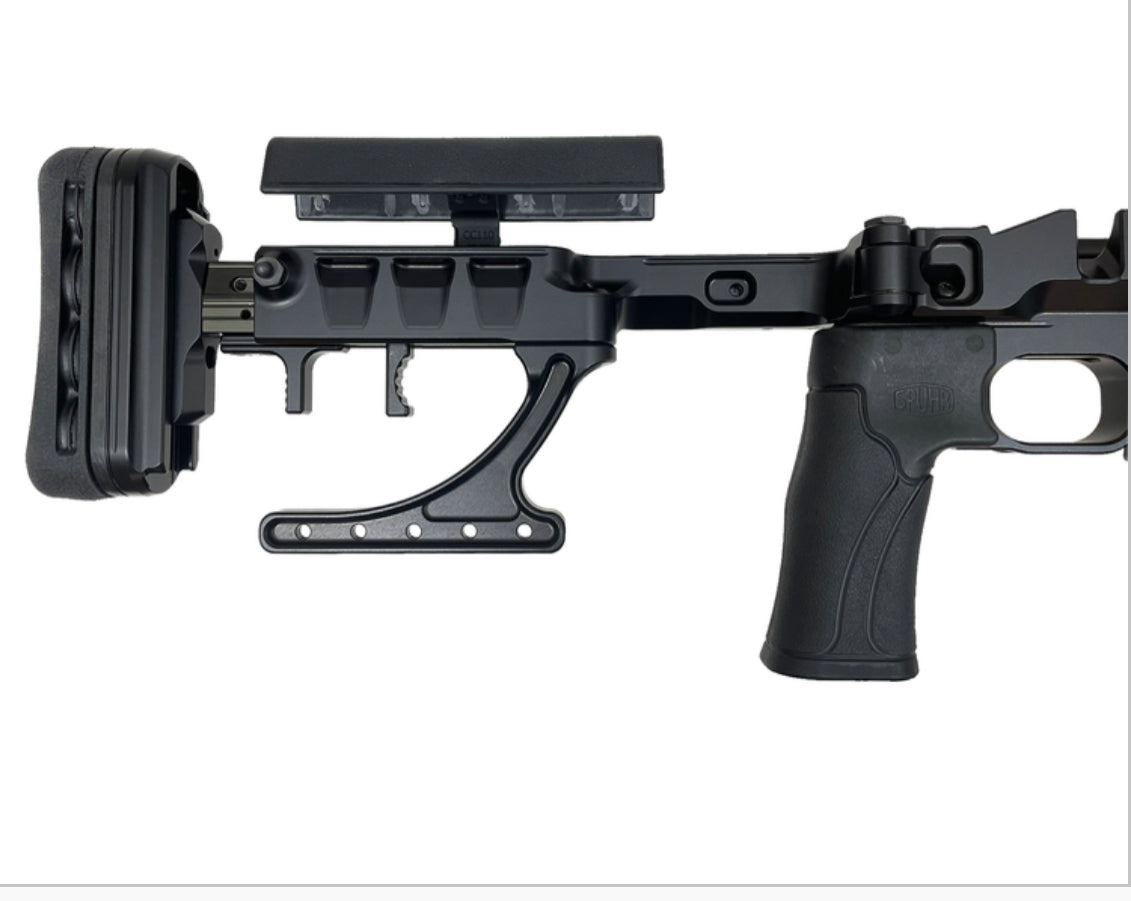 SPUHR SICS Chassis - Black, 16" Forend, Short Action